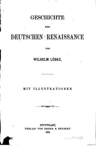 Tapa de Geschichte der deutschen Renaissance