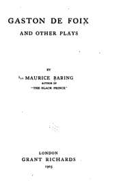 Tapa de Gaston de Foix: And Other Plays