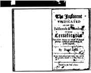 Tapa de The Innocent Vindicated from the Falshoods & Slanders of Certain Certificates Sent from America ..
