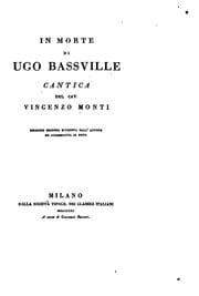Tapa de In morte di Ugo Basville: cantica