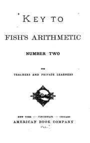 Tapa de Key to Fish's Arithmetic Number Two for Teachers and Private Learners