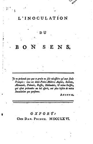 Tapa de L' inoculation du bon sens