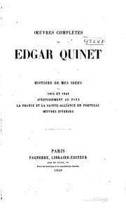 Tapa de OEuvres complètes de Edgar Quinet ...: Le géniedes religions, de l'origine ..