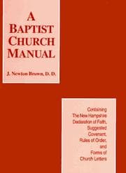 Tapa de Baptist Church Manual