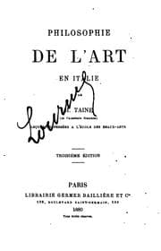 Tapa de Philosophie de l'art en Italie