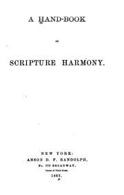 Tapa de A Hand-book of Scripture Harmony