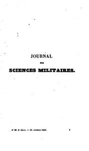 Tapa de Journal des sciences militaires