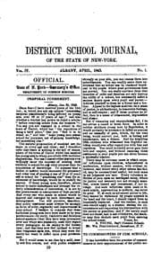 Tapa de The District School Journal of the State of New York