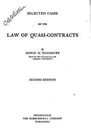 Tapa de Selected Cases on the Law of Quasi-contracts