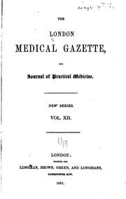 Tapa de The London Medical Gazette