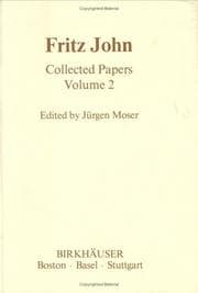 Tapa de Fritz John: Collected Papers