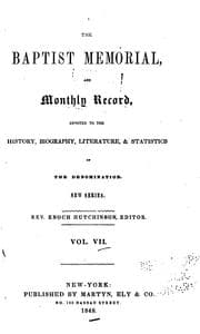 Tapa de The Baptist Memorial and Monthly Record