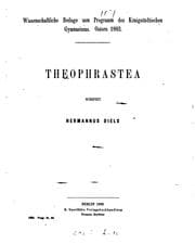 Tapa de Theophrastea. (Wiss. Beilage zum Progr., Königstädt. Gymn.)