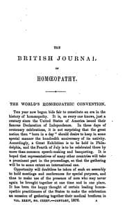 Tapa de The British Journal of Homoeopathy