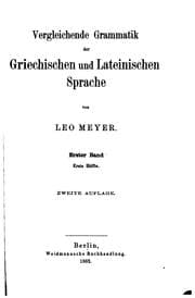 Tapa de Vergleichende Grammatik der griechischen und lateinischen Sprache