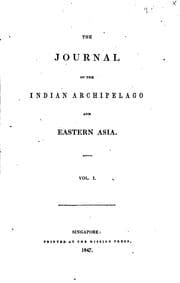 Tapa de Journal of the Indian Archipelago and Eastern Asia