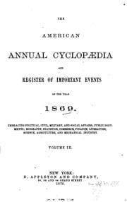 Tapa de The American Annual Cyclopædia and Register of Important Events ...