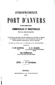 Tapa de Jurisprudence du port d'Anvers