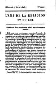 Tapa de L'ami de la religion et du roi