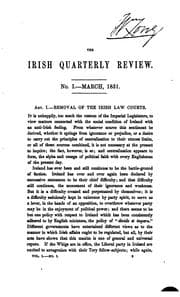 Tapa de The Irish Quarterly Review