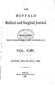 Tapa de Buffalo Medical and Surgical Journal