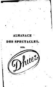 Tapa de Almanach des spectacles