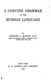 Tapa de A Concise Grammar of the Russian Language