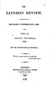 Tapa de The London review, conducted by R. Cumberland