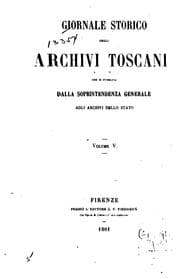Tapa de Giornale storico degli archivi toscani che si pubblica dalla soprintendenza ...