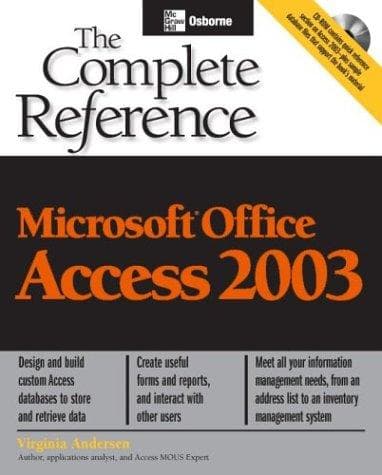 Tapa de Microsoft Office Access 2003