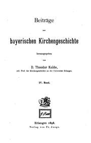 Tapa de Beiträge zur bayerischen Kirchengeschichte