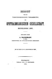 Tapa de Bericht ueber die Versammlung der Ophthalmologischen Gesellschaft