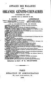 Tapa de Annales des maladies des organes génito-urinaires