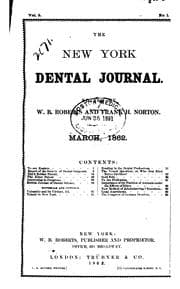 Tapa de New York Dental Journal