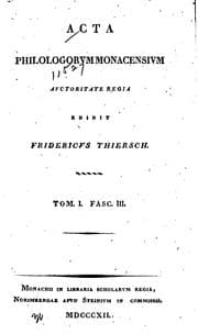 Tapa de Acta philologorum monacersium auctoritate regia