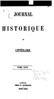 Tapa de Journal historique et littéraire