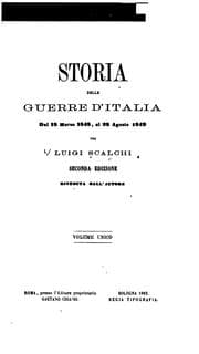 Tapa de Storia delle querre d'Italia dal 18 marzo 1848, al 28 agosto 1849: 2. ed., riv