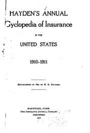 Tapa de Hayden's Annual Cyclopedia of Insurance in the United States