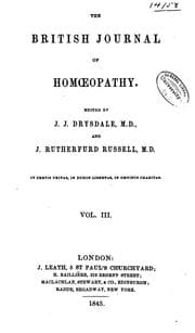 Tapa de The British Journal of Homoeopathy