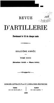 Tapa de Revue d'artillerie