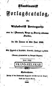Tapa de Skandinavisk forlagscatalog, eller alphabetisk fortegnelse over de i Danmark ...