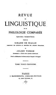 Tapa de Revue de linguistique et de philologie comparée