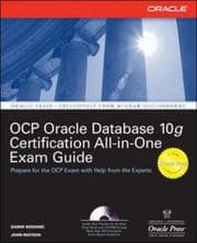 Tapa de Oracle datadase 10g OCP certification all-in-one exam guide