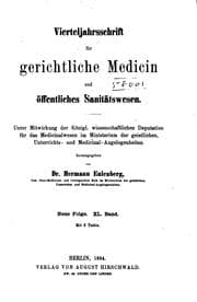 Tapa de Vierteljahrsschrift für gerichtliche Medizin und öffentliches Sanitätswesen