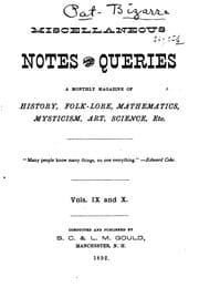 Tapa de Miscellaneous Notes and Queries