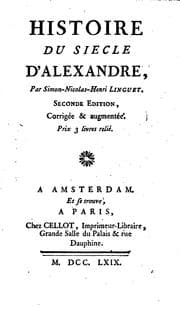 Tapa de Histoire du siecle d'Alexandre