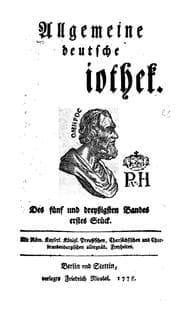 Tapa de Allgemeine deutsche Bibliothek