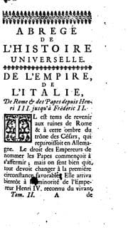 Tapa de Abregé de l'histoire universelle, depuis Charlemagne jusques à Charlequint ..