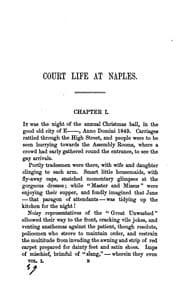 Tapa de Court life at Naples in our own times, by the author of 'La Cava'.