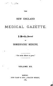 Tapa de New England Medical Gazette
